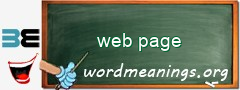 WordMeaning blackboard for web page